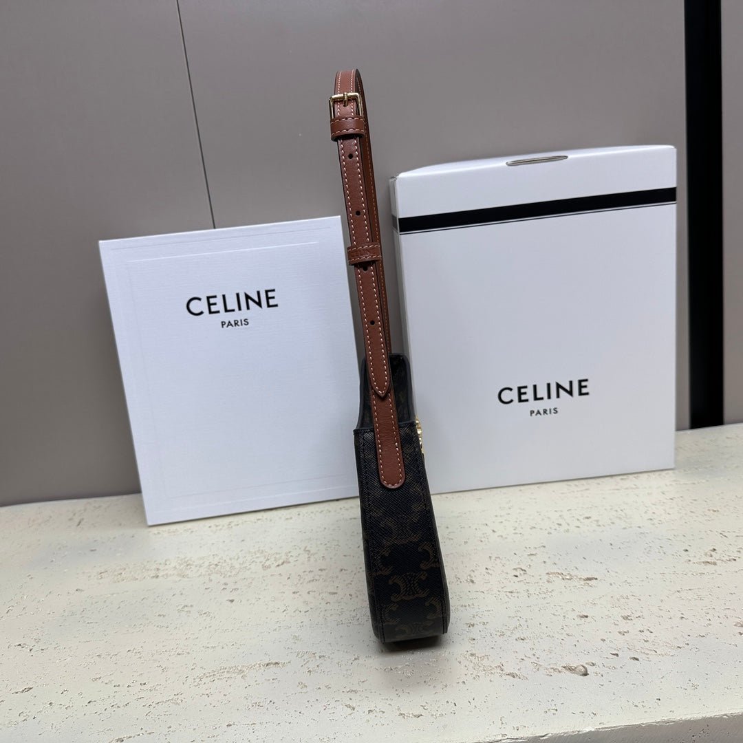 Celine Tilly 22 Black Canvas Calf Trim - Image 5