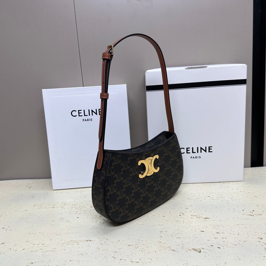 Alternative view of Celine Tilly 22 Black Canvas Calf Trim