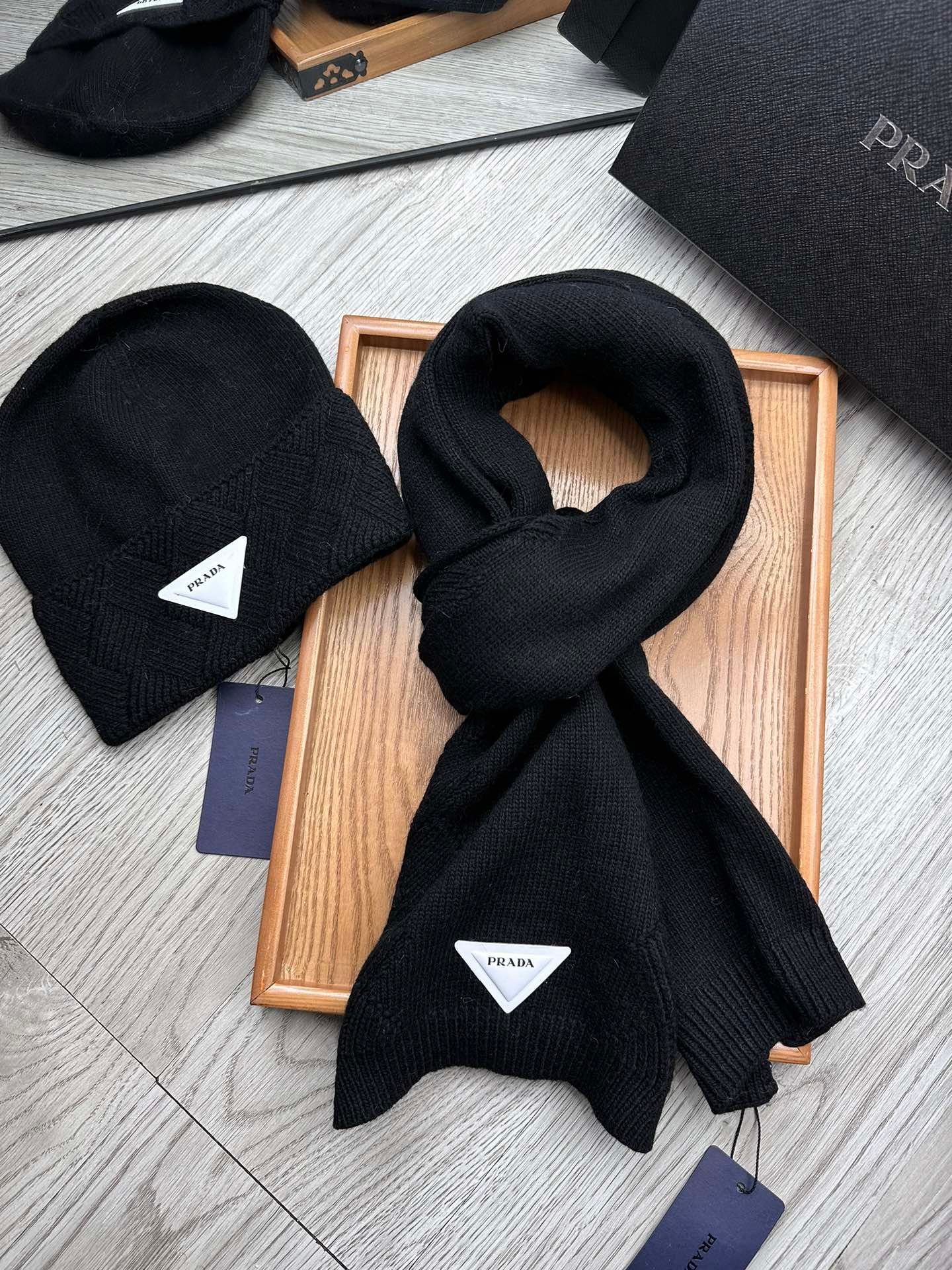 Alternative view of Prada Style Plain Black Knit Set