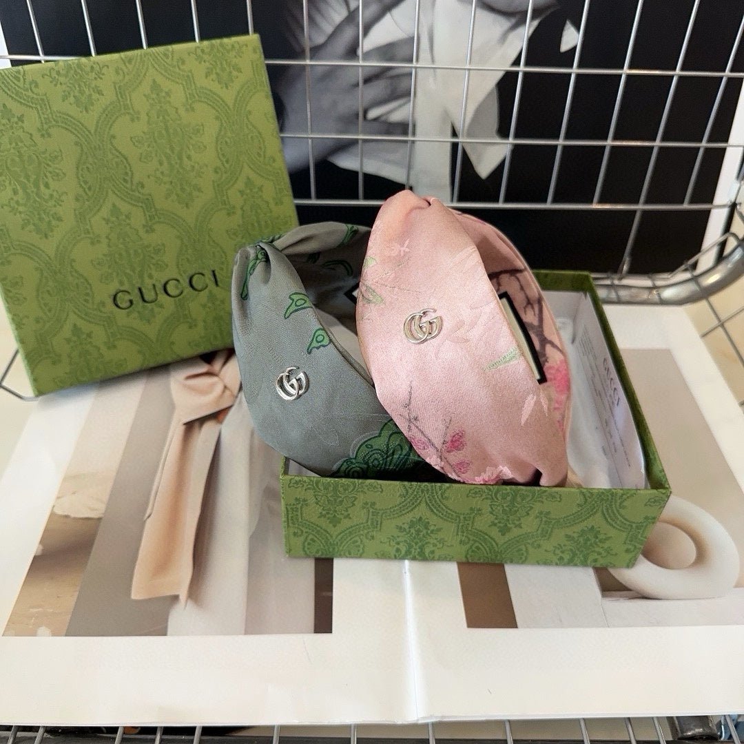 GUCCI Pink Floral Headband - Image 7