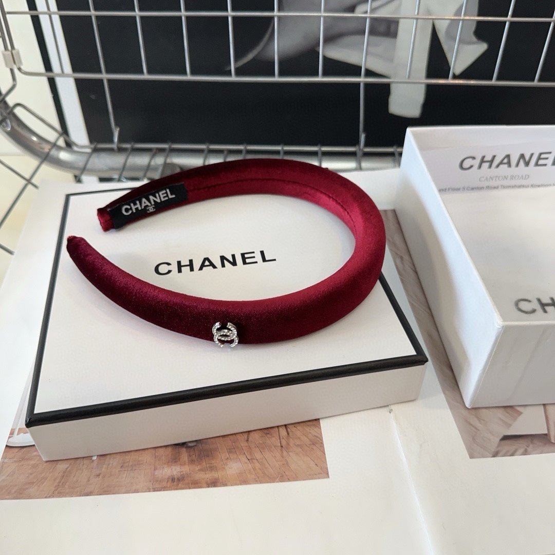 Alternative view of CHANEL RUBY RED VELVET HAIRBAND 432880