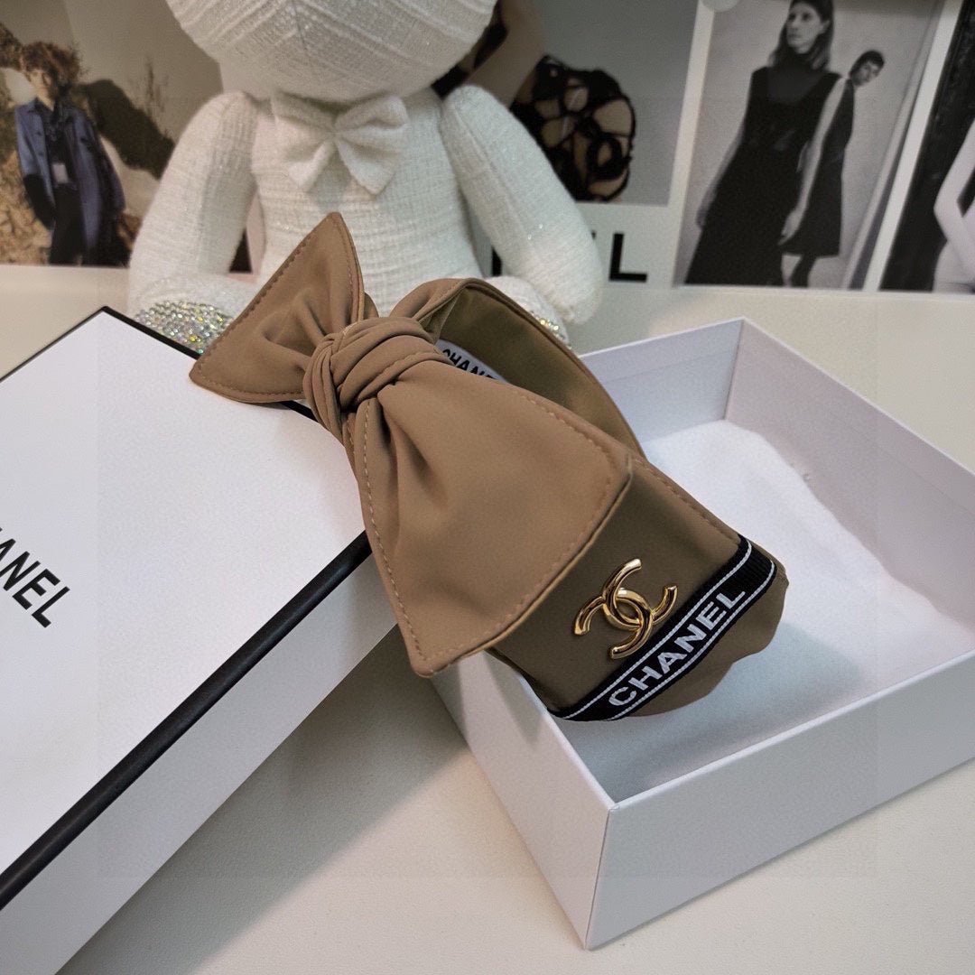 Alternative view of CHANEL CAMEL BROWN FABRIC HAIRBAND 124635