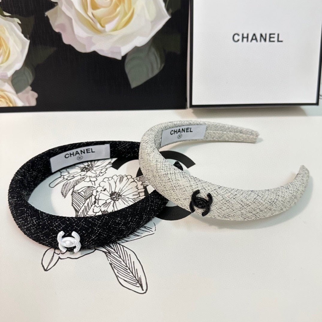 Chanel Glitter Fabric CC Headband - Image 4