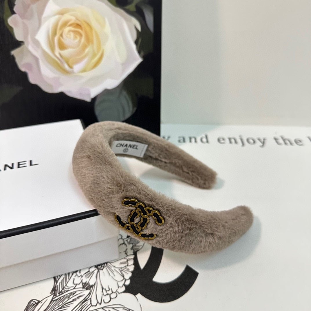 Chanel Brown Plush Fleece Embroidered CC - Image 3