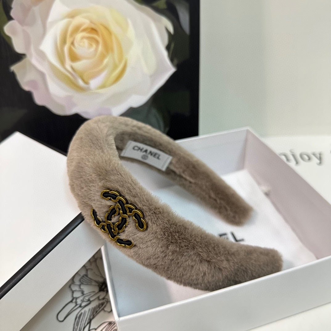 Chanel Brown Plush Fleece Embroidered CC - Image 6