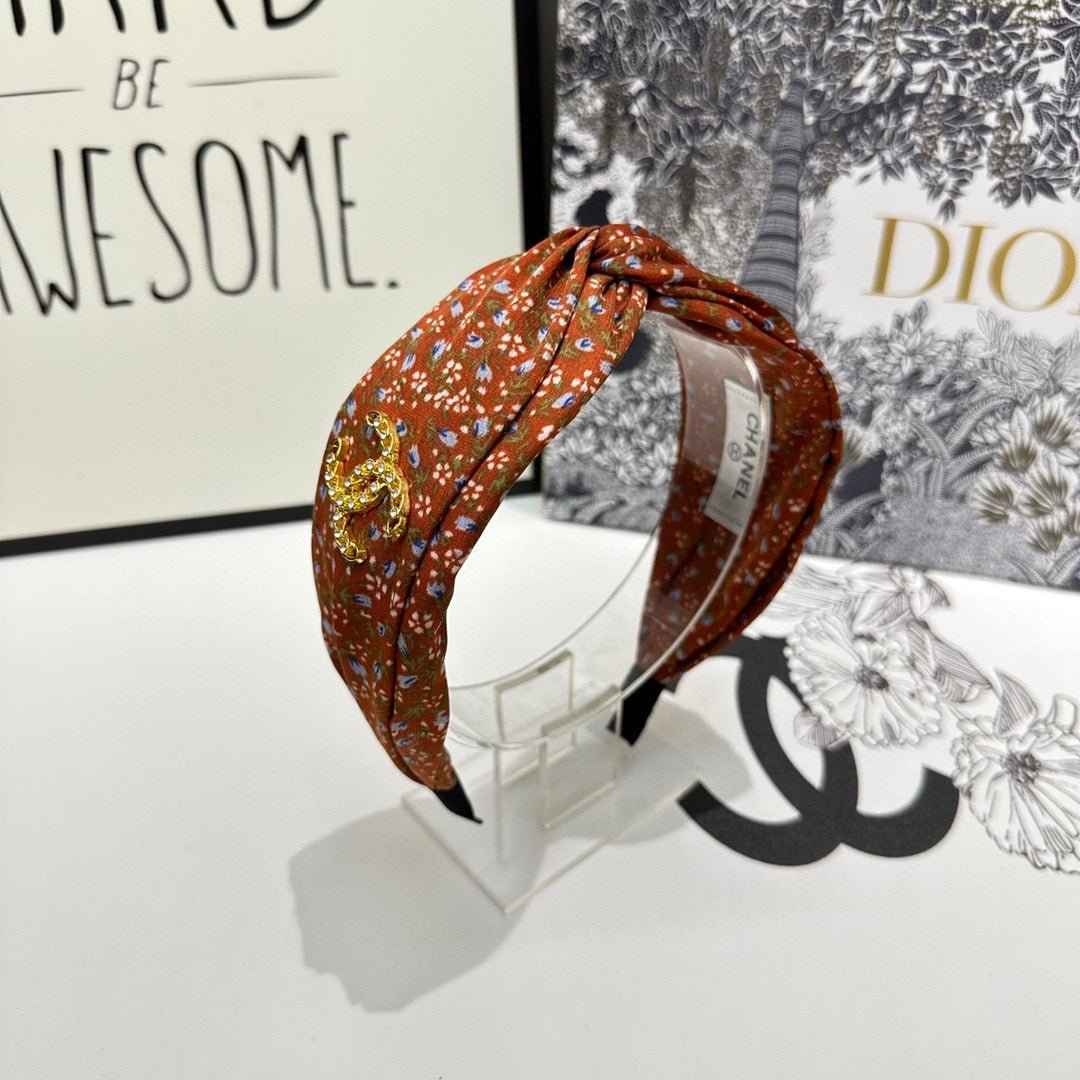 CHANEL COLORFUL FABRIC HEADBAND 168581