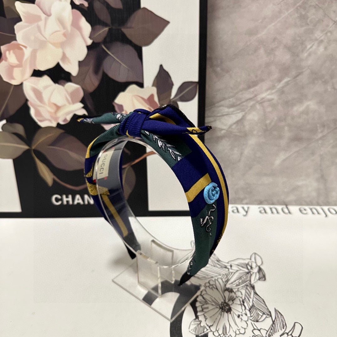 GUCCI Color Block Twisted GG Headband - Image 4
