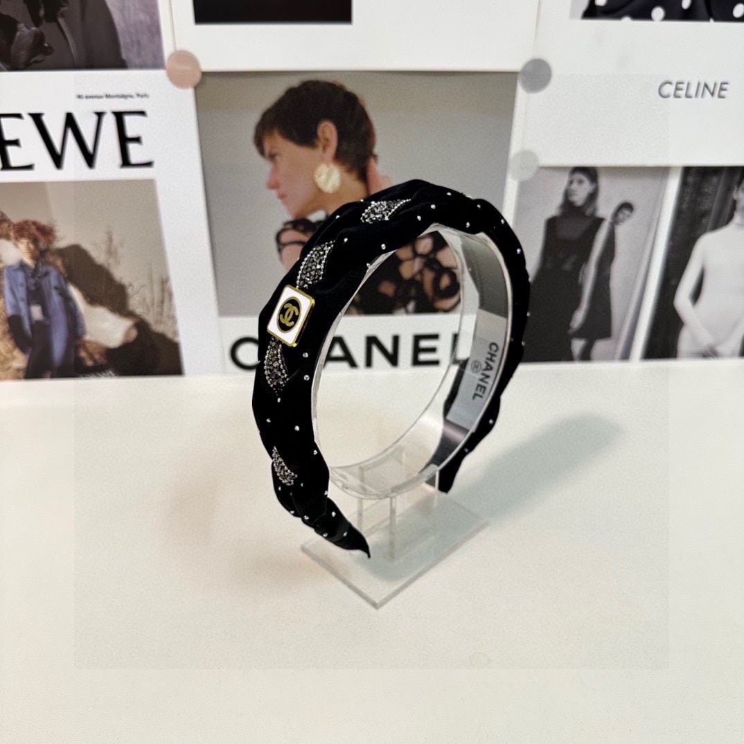 Chanel Rhinestone Twist Headband - Image 5
