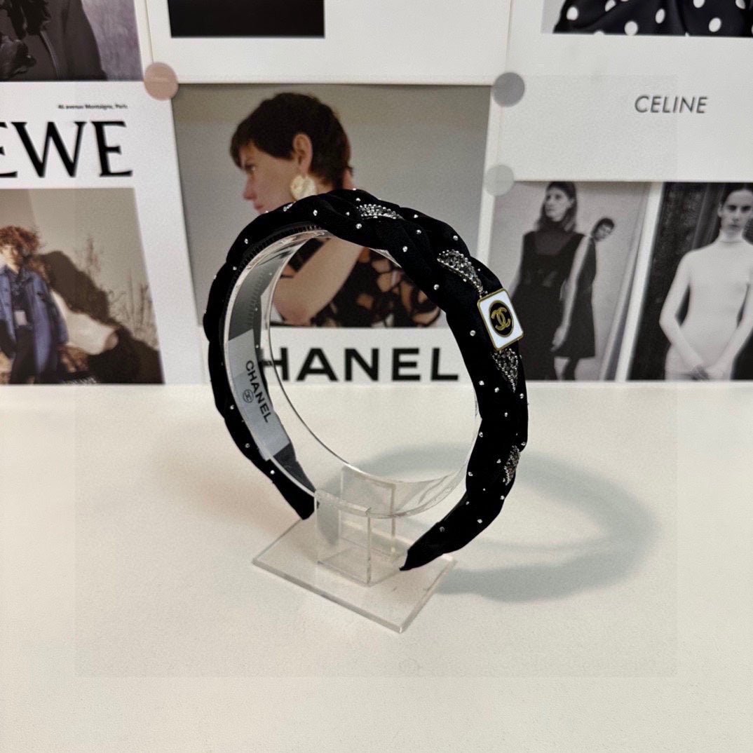 Chanel Rhinestone Twist Headband - Image 8