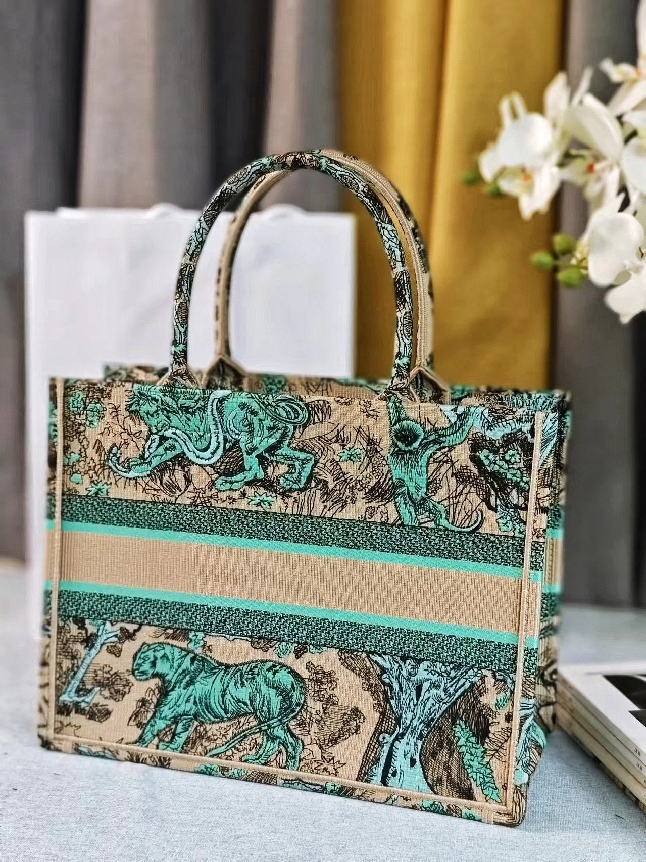 Dior Book Tote 36 Tiffany Blue Bag - Image 3