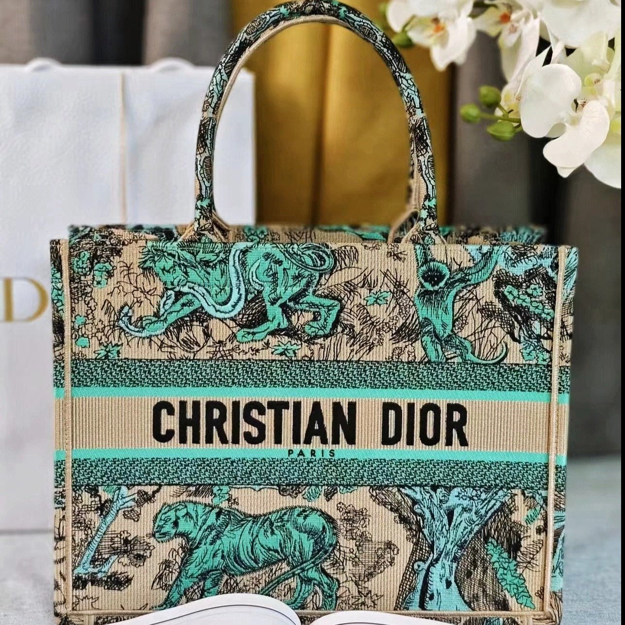 Dior Book Tote 36 Tiffany Blue Bag