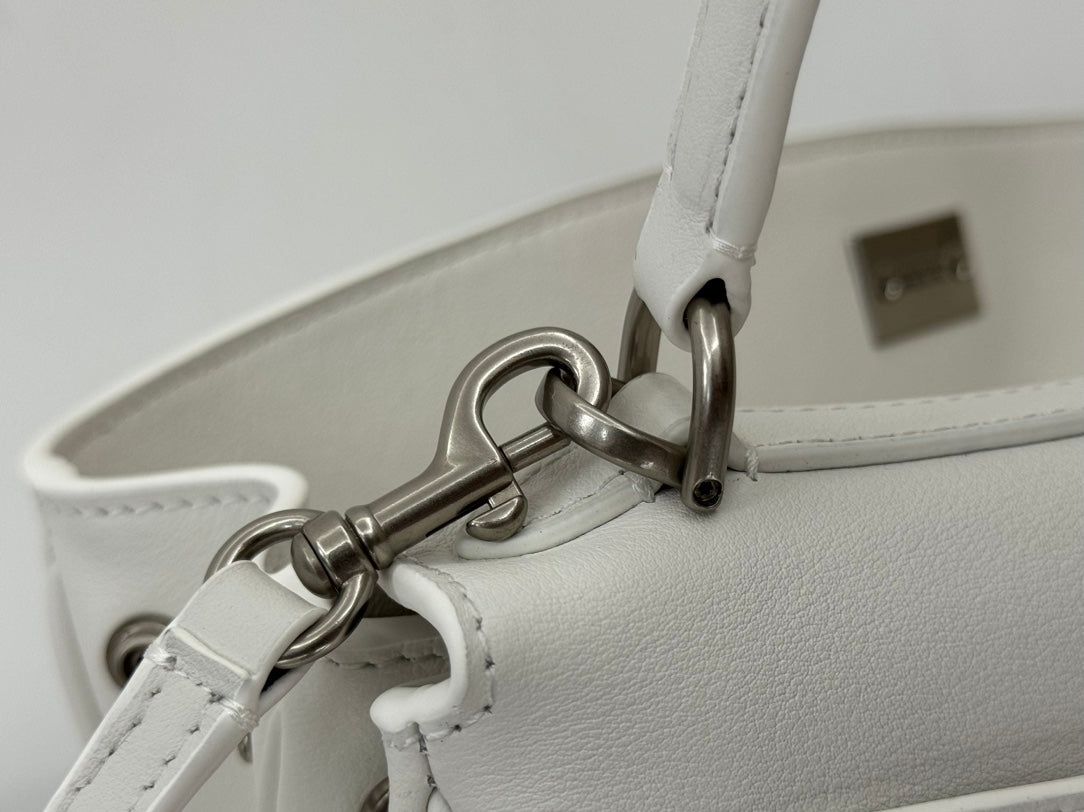 Balenciaga Rodeo Medium 35cm White Calfskin - Image 4