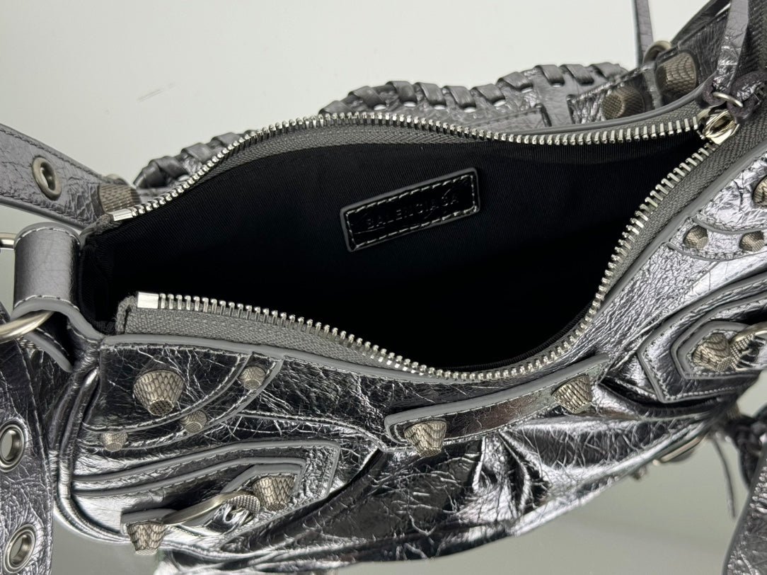 Balenciaga Le Cagole 26cm Silver Lambskin - Image 3