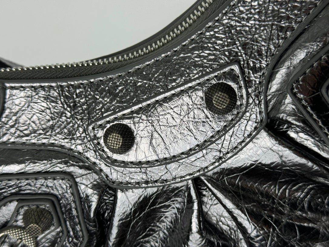 Balenciaga Le Cagole 26cm Silver Lambskin - Image 7
