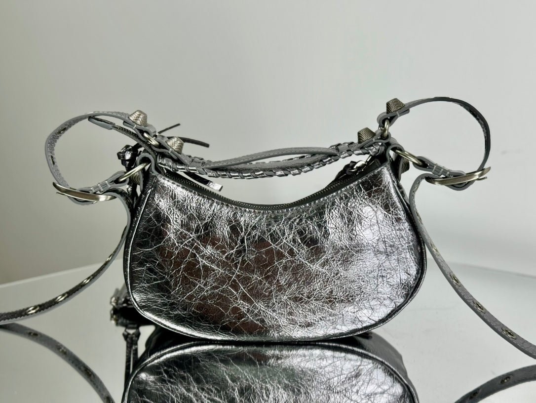Balenciaga Le Cagole 26cm Silver Lambskin - Image 9
