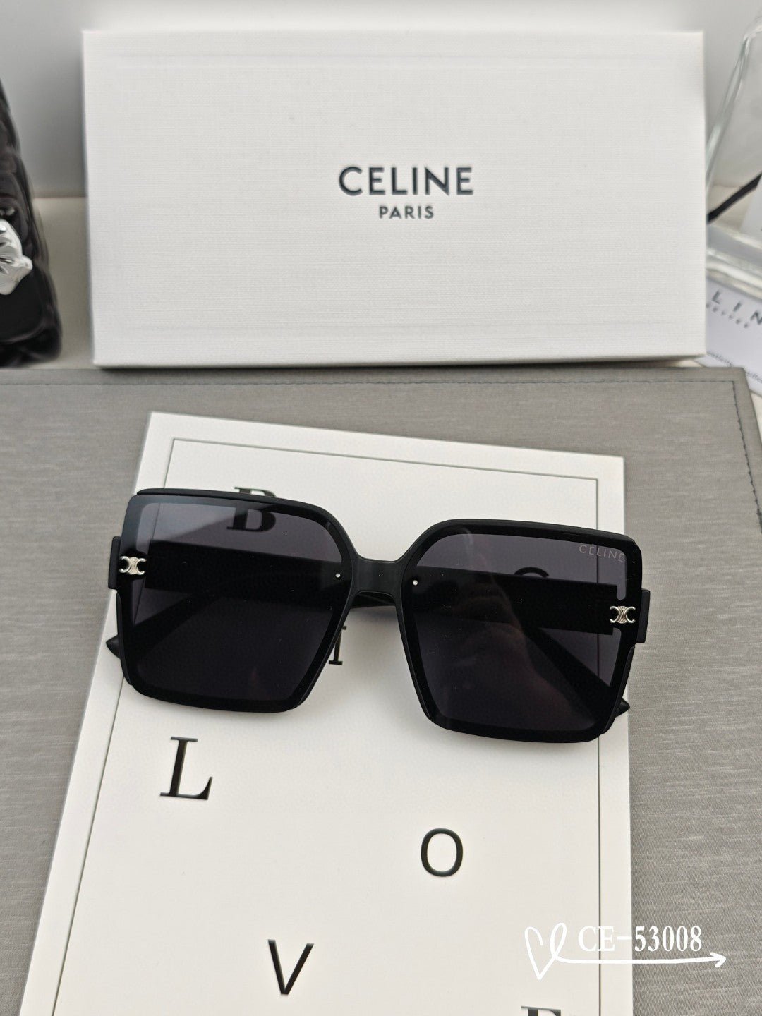 CELINE Black Rim Square Sunglasses - Image 3