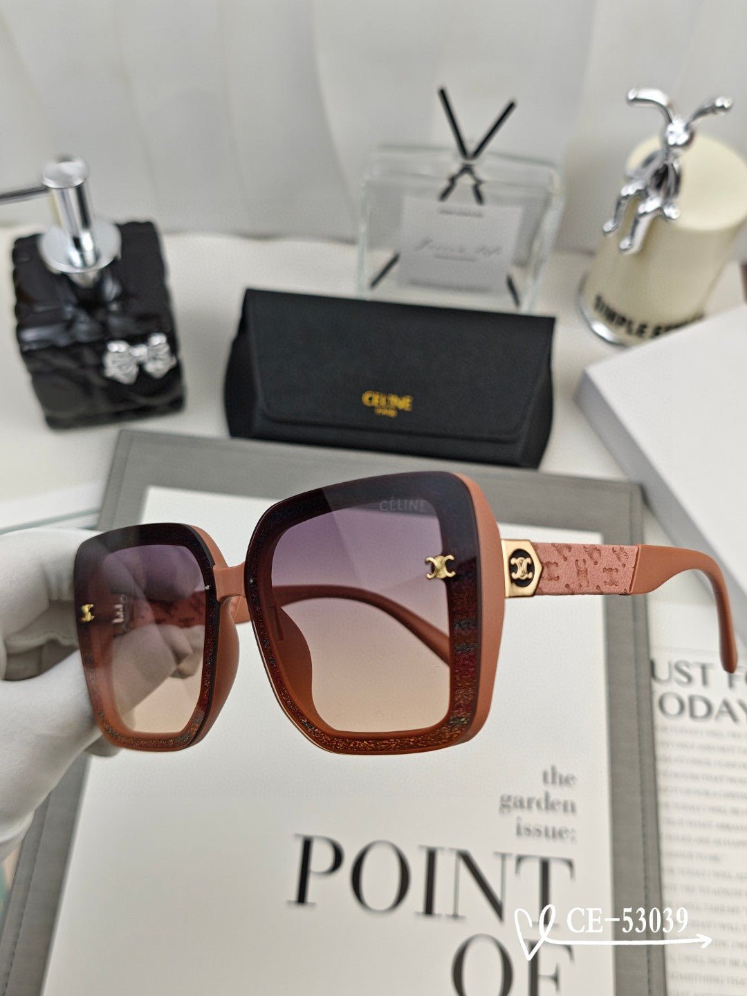 CELINE Dual Tone Square Sunglasses - Image 7