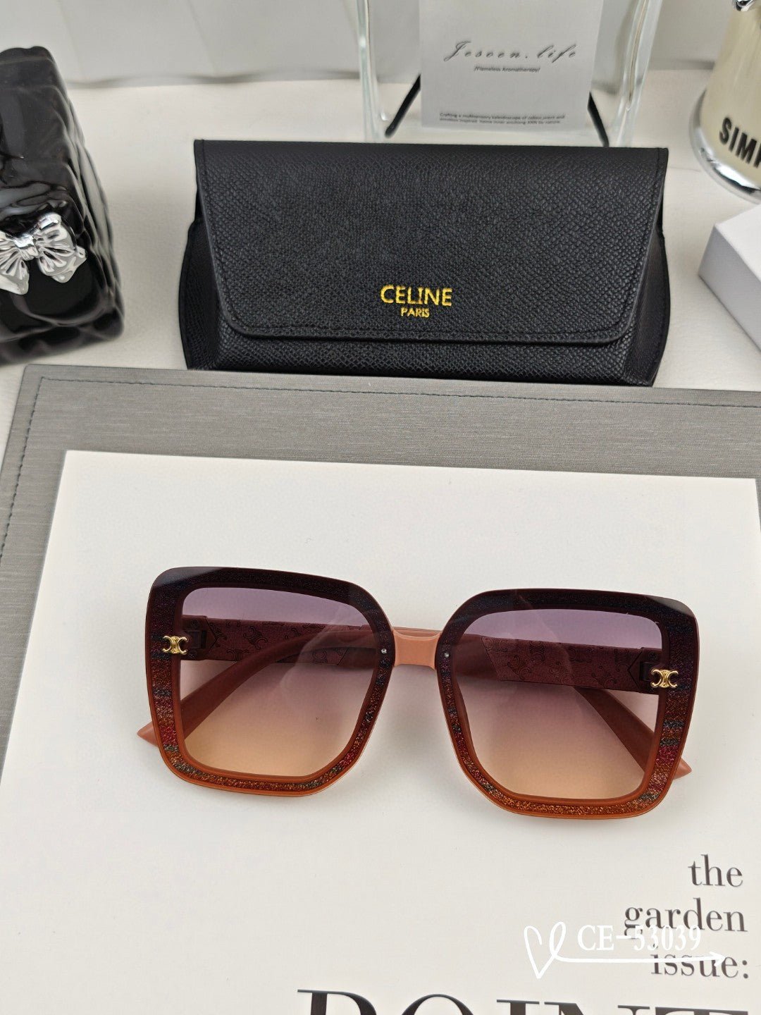 CELINE Dual Tone Square Sunglasses - Image 6