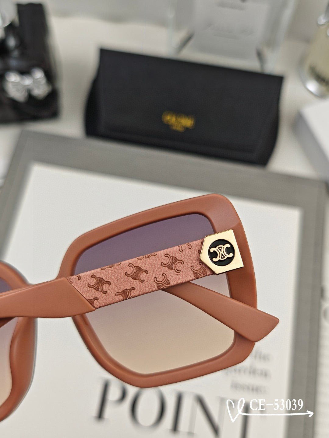 CELINE Dual Tone Square Sunglasses - Image 8