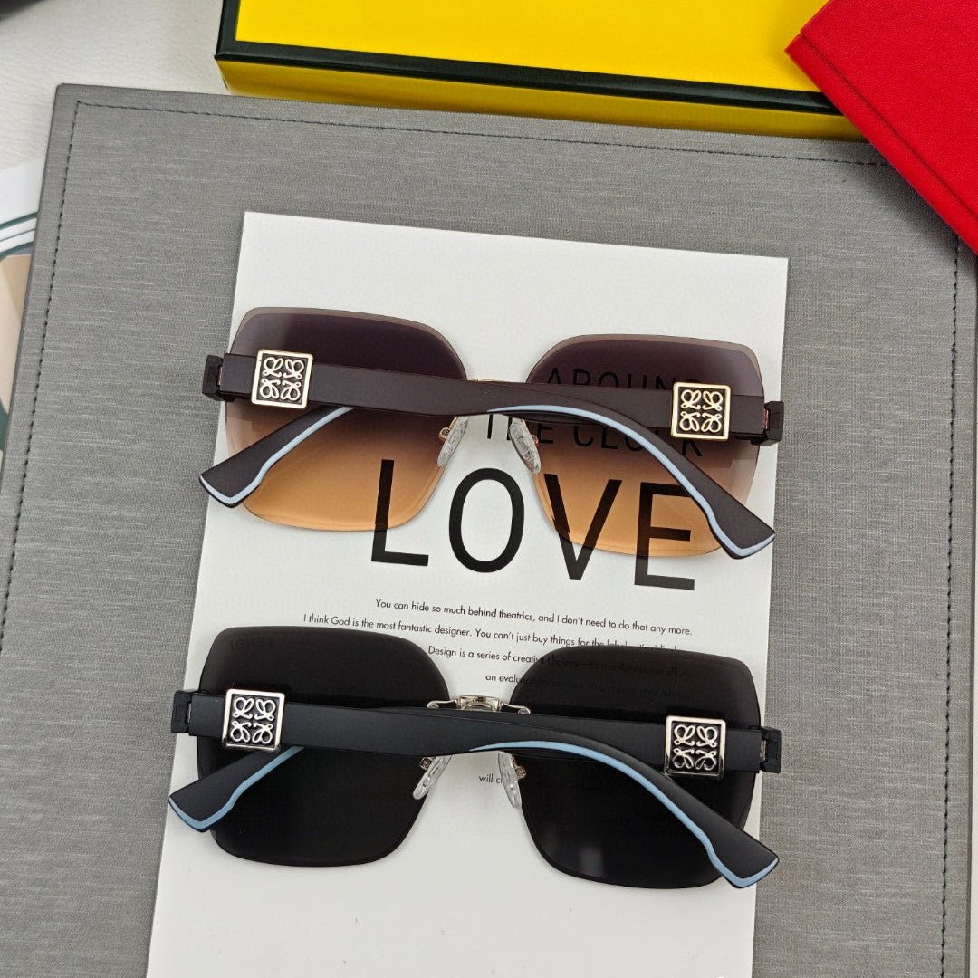 FENDI Metal Round Frame Hollowed-out Bridge Sunglasses - Image 9