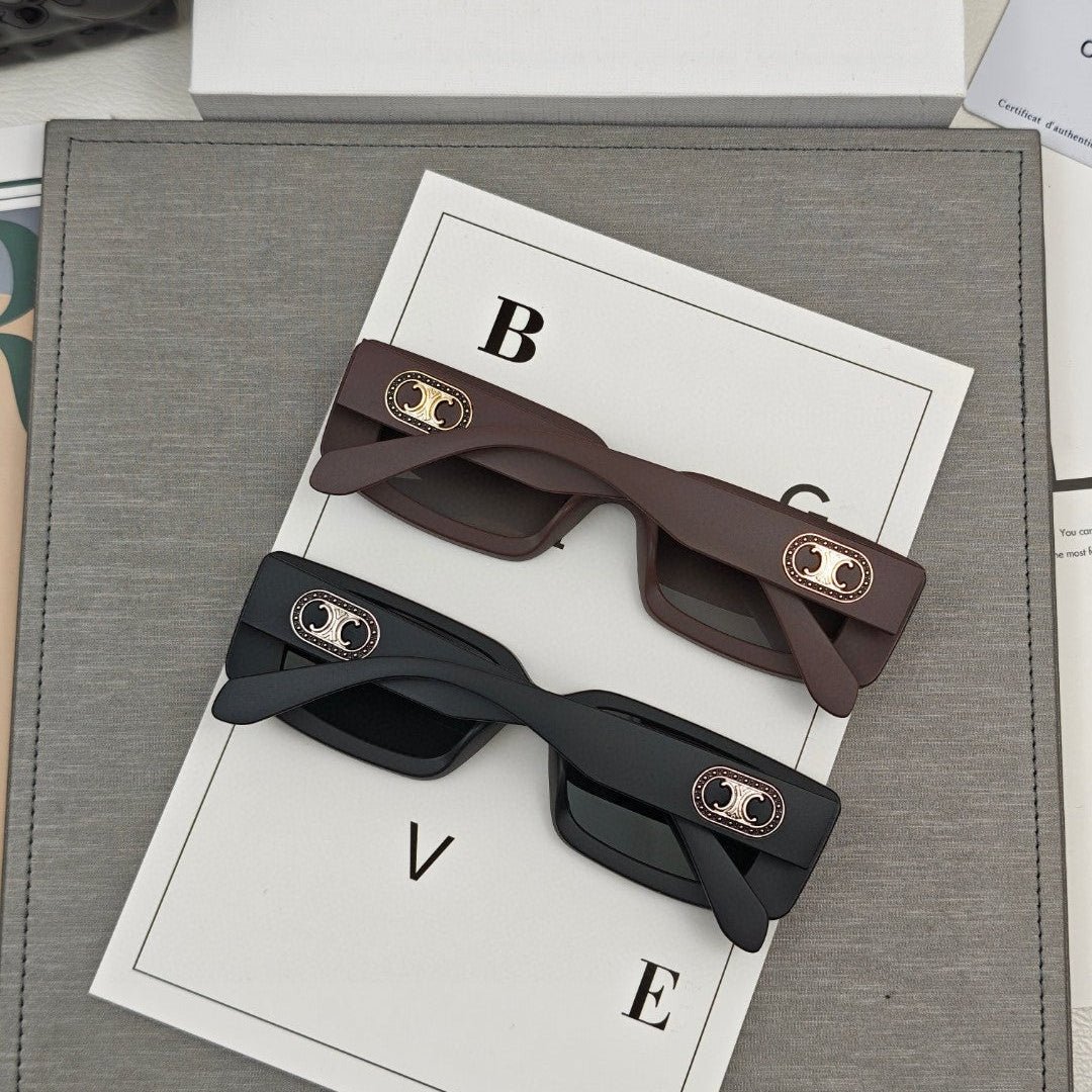 CELINE Black Rectangle Shades - Image 8