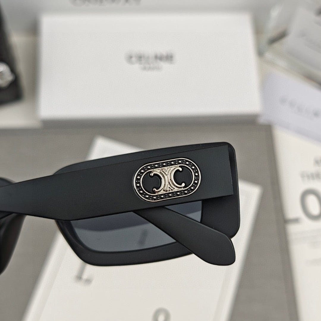 CELINE Black Rectangle Shades - Image 4