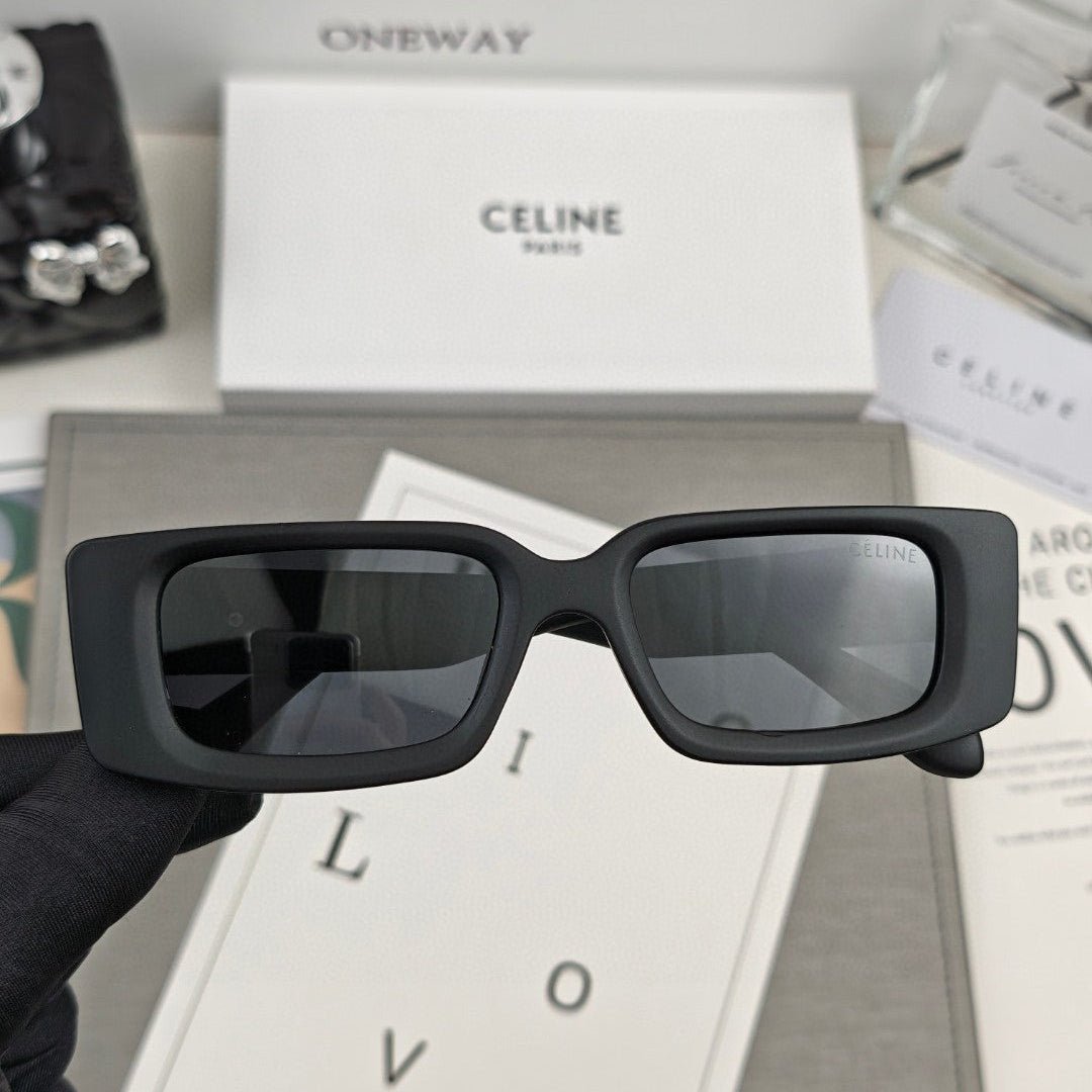 CELINE Black Rectangle Shades - Image 5