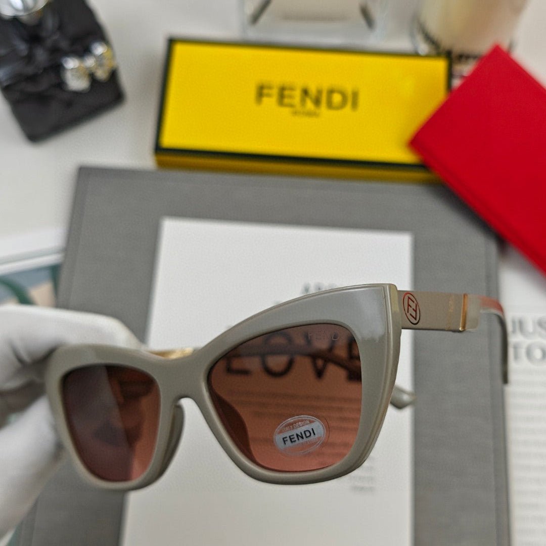 FENDI Cat Eye Grey Frame Gradient Sunglasses