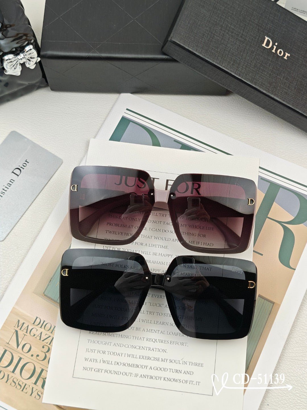 DIOR MONTAIGNE SUNGLASS 51139 IN ACETATE - Image 8