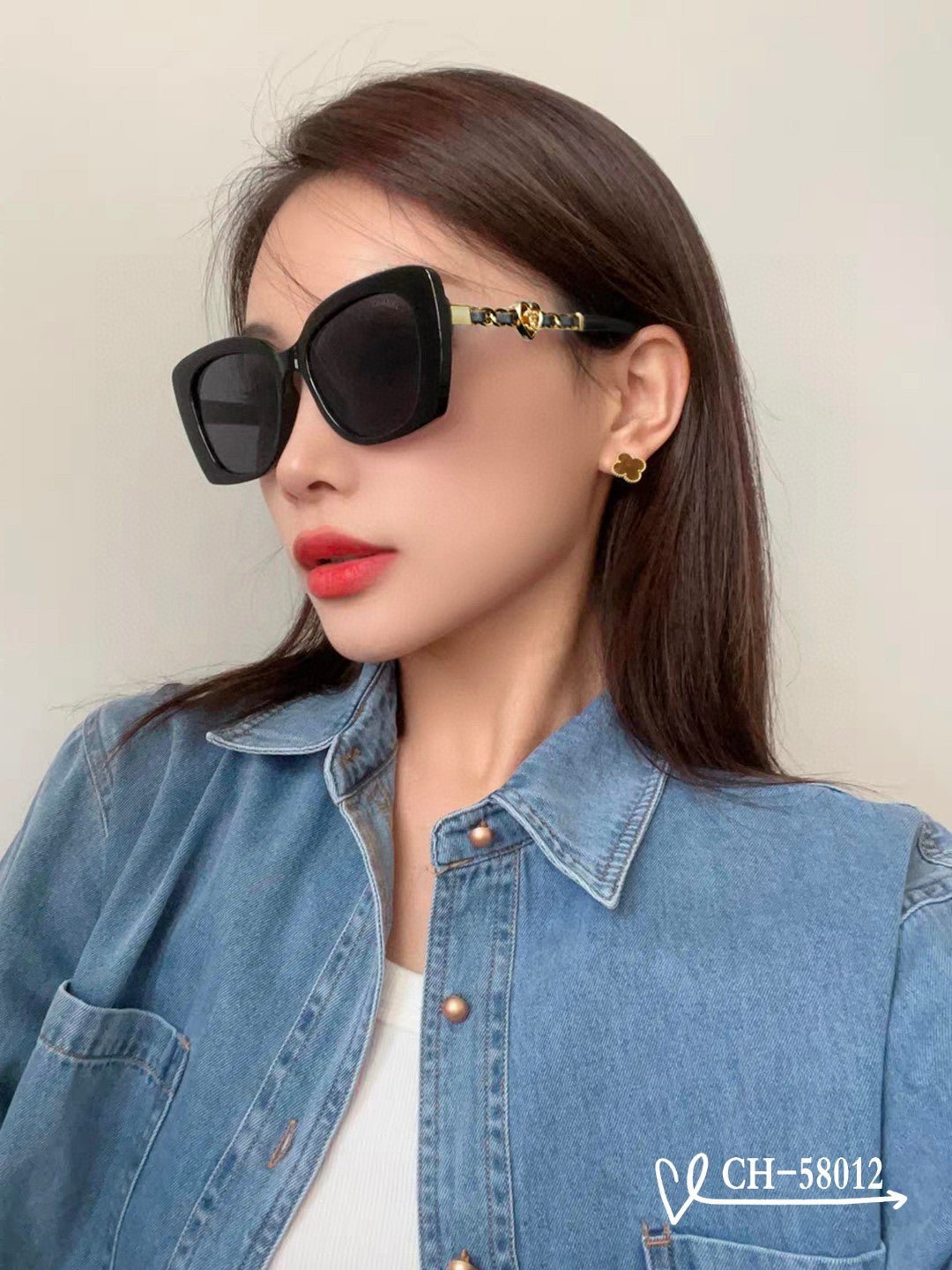 Chanel Pink Metal Square Sunglasses - Image 9