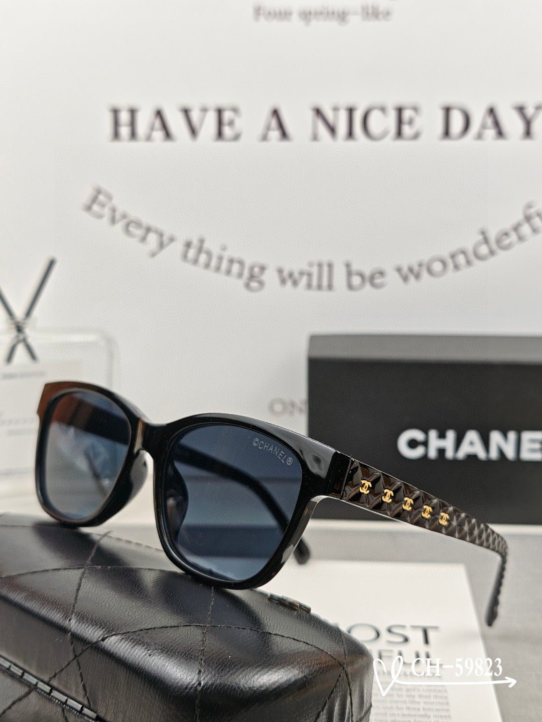 Alternative view of CHANEL SQUARE SUNGLASSES 59823 IN ACETATE