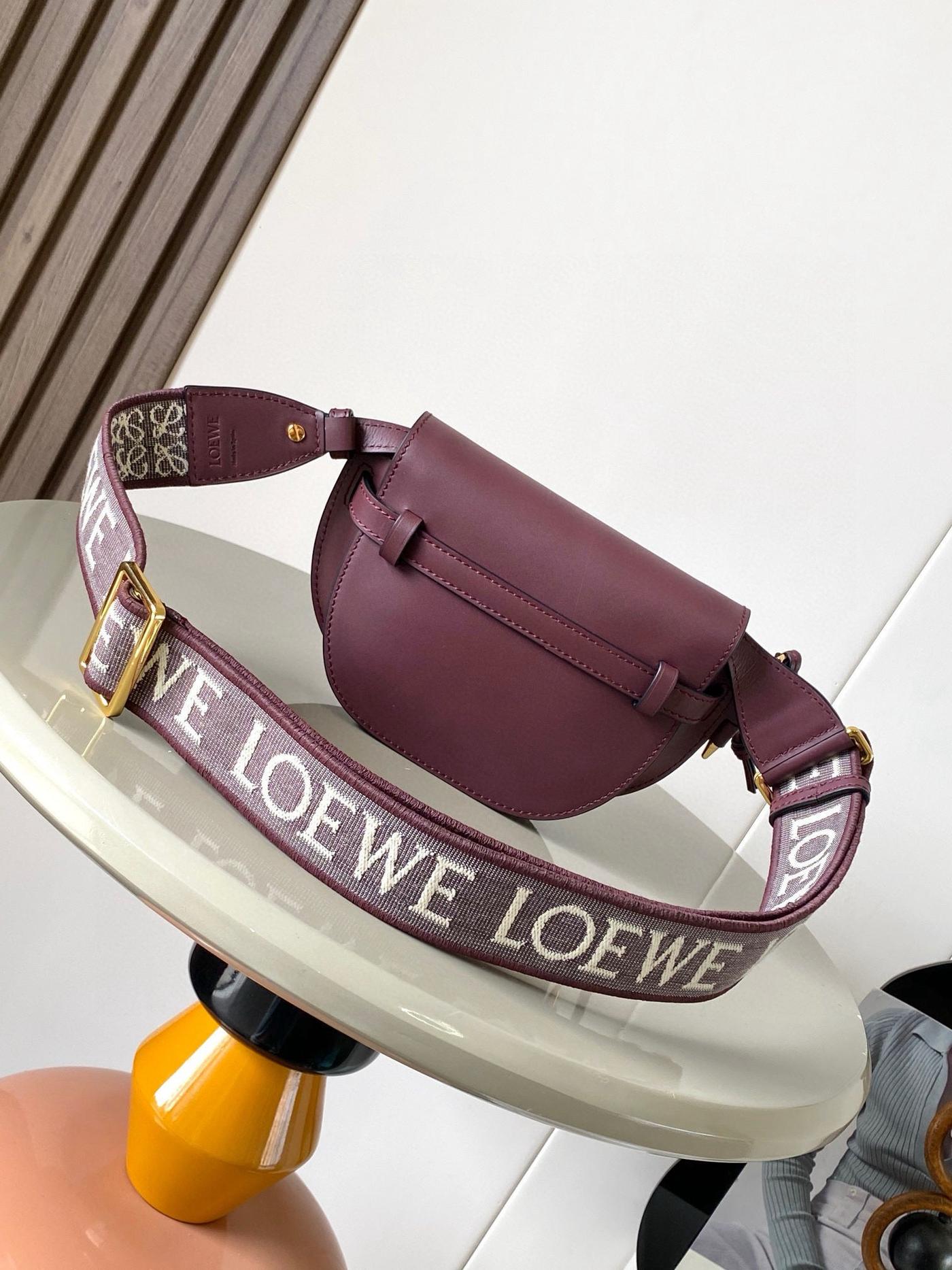 Alternative view of Loewe Mini Gate Dual Burgundy Calfskin 21cm