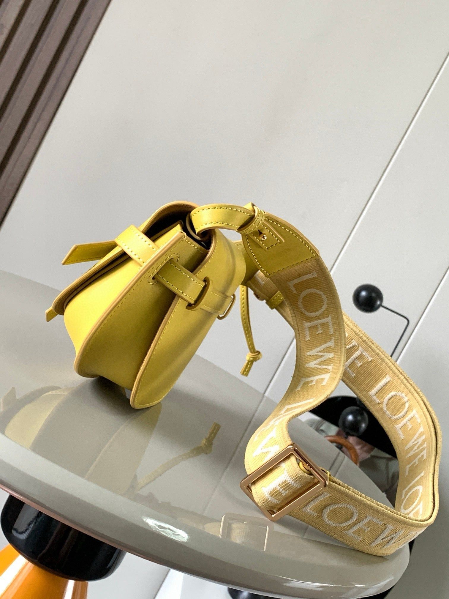 Loewe Mini Gate Dual Bag Yellow Calfskin - Image 4