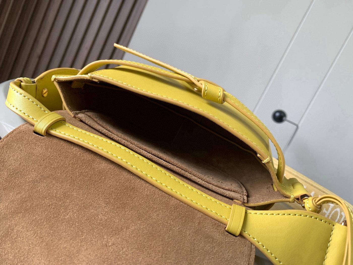 Loewe Mini Gate Dual Bag Yellow Calfskin - Image 6