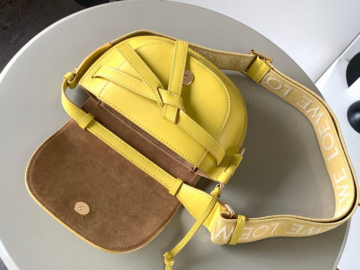 Alternative view of Loewe Mini Gate Dual Bag Yellow Calfskin
