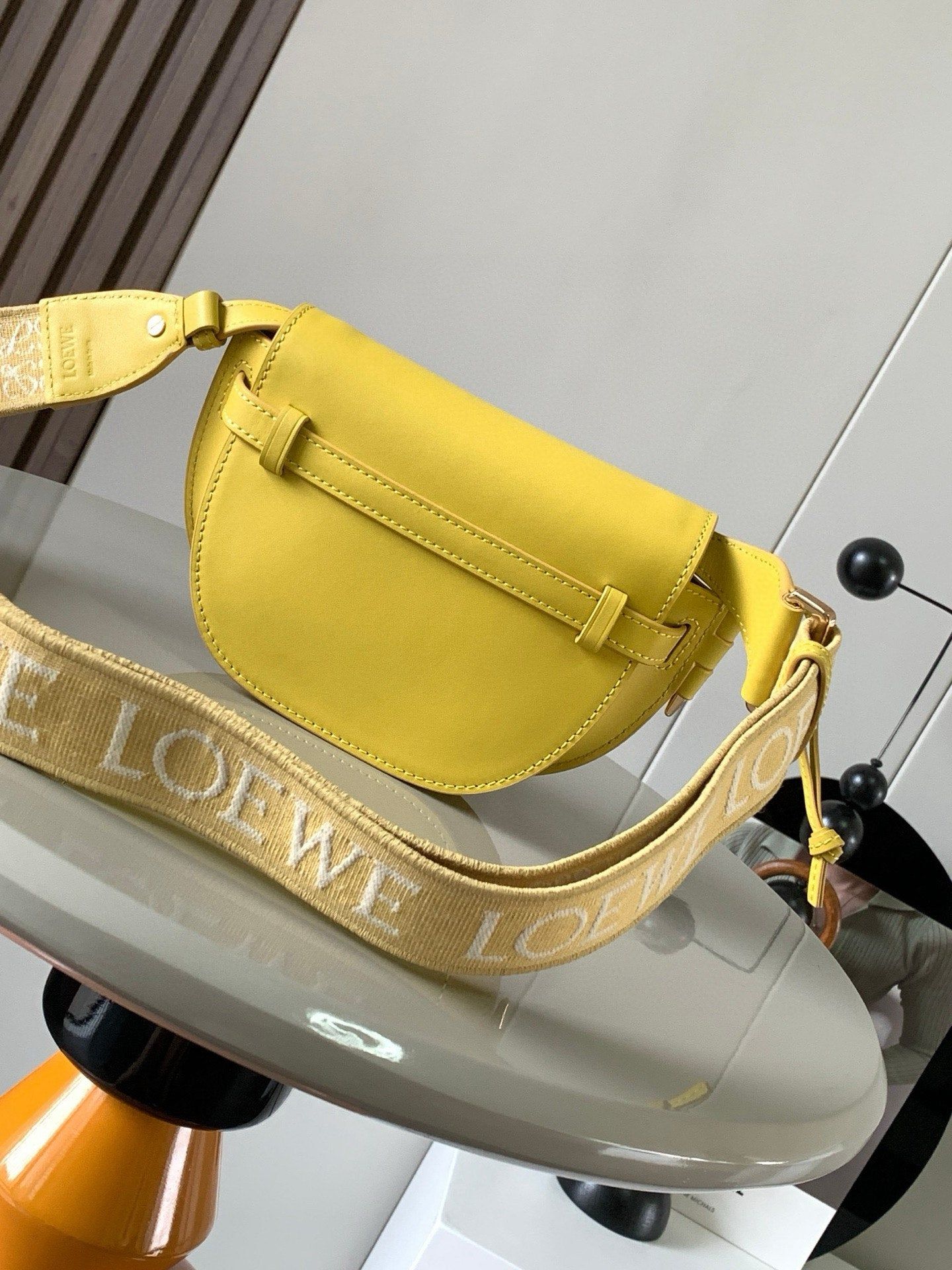 Loewe Mini Gate Dual Bag Yellow Calfskin - Image 3