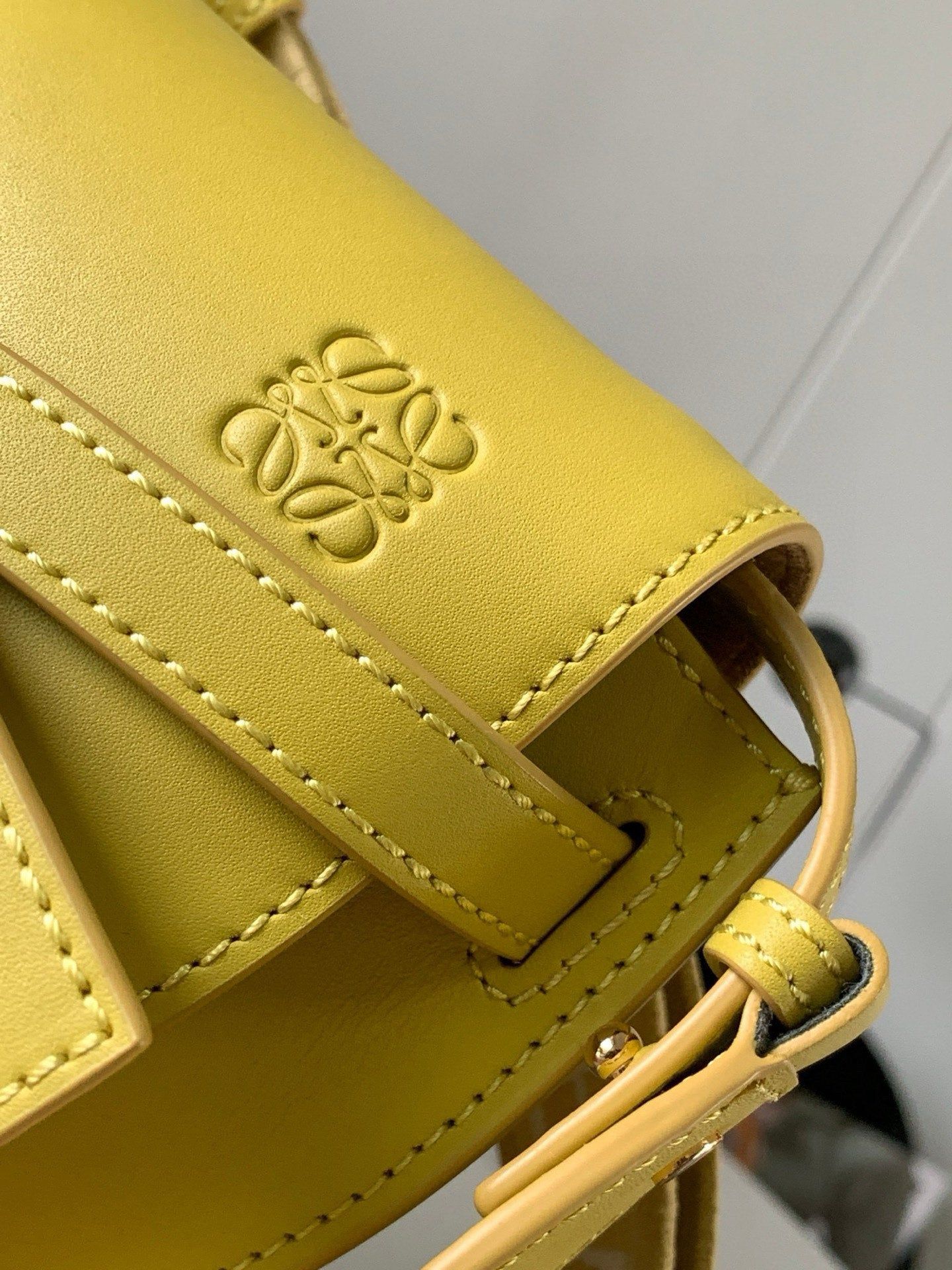 Loewe Mini Gate Dual Bag Yellow Calfskin - Image 9