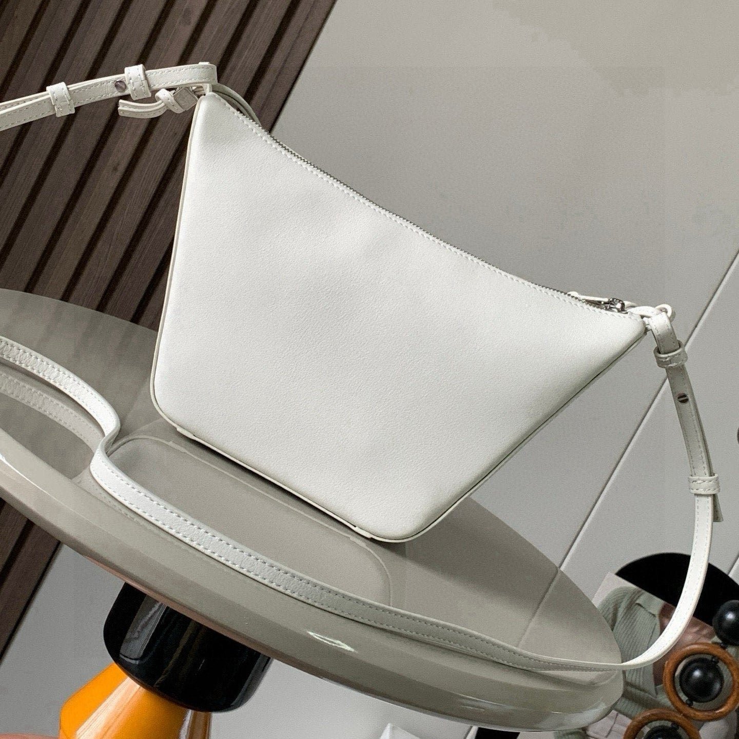 Loewe Hammock Hobo Bag White Calfskin 28cm