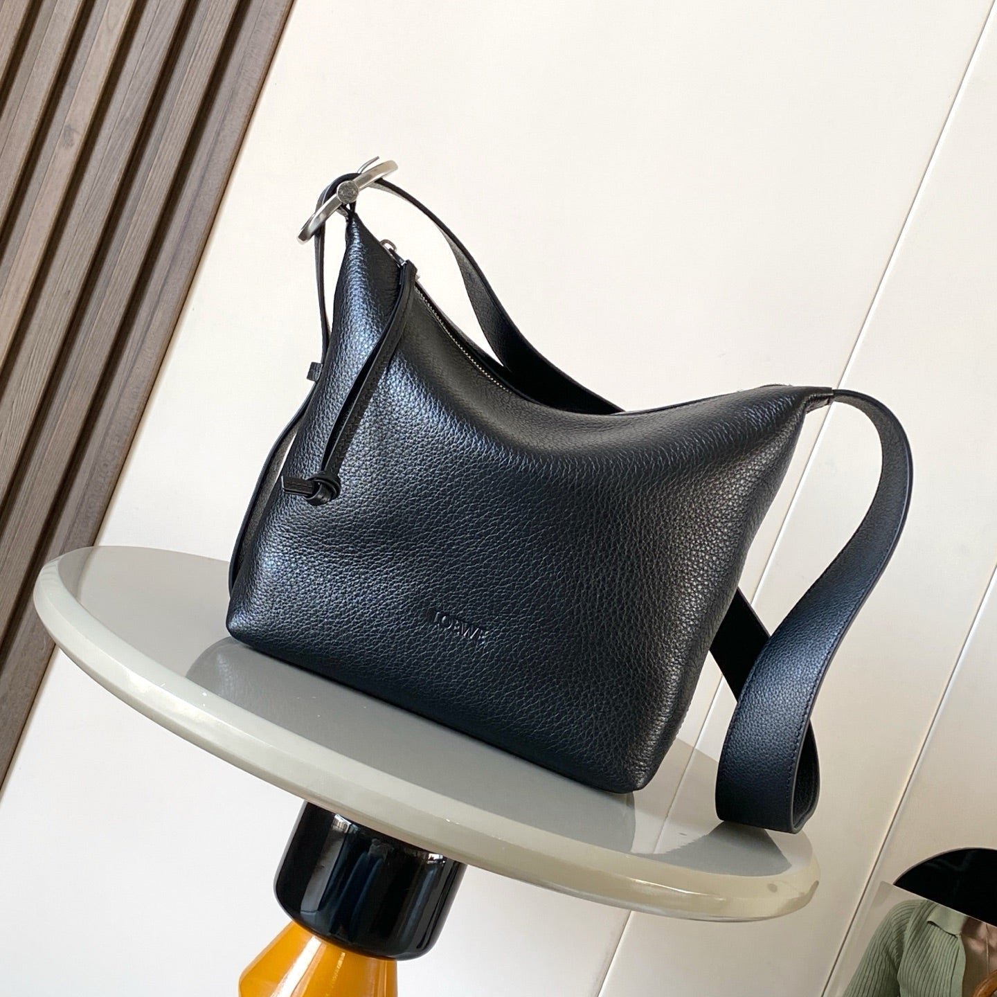 Loewe Loop Hobo Black Calfskin 22.5cm