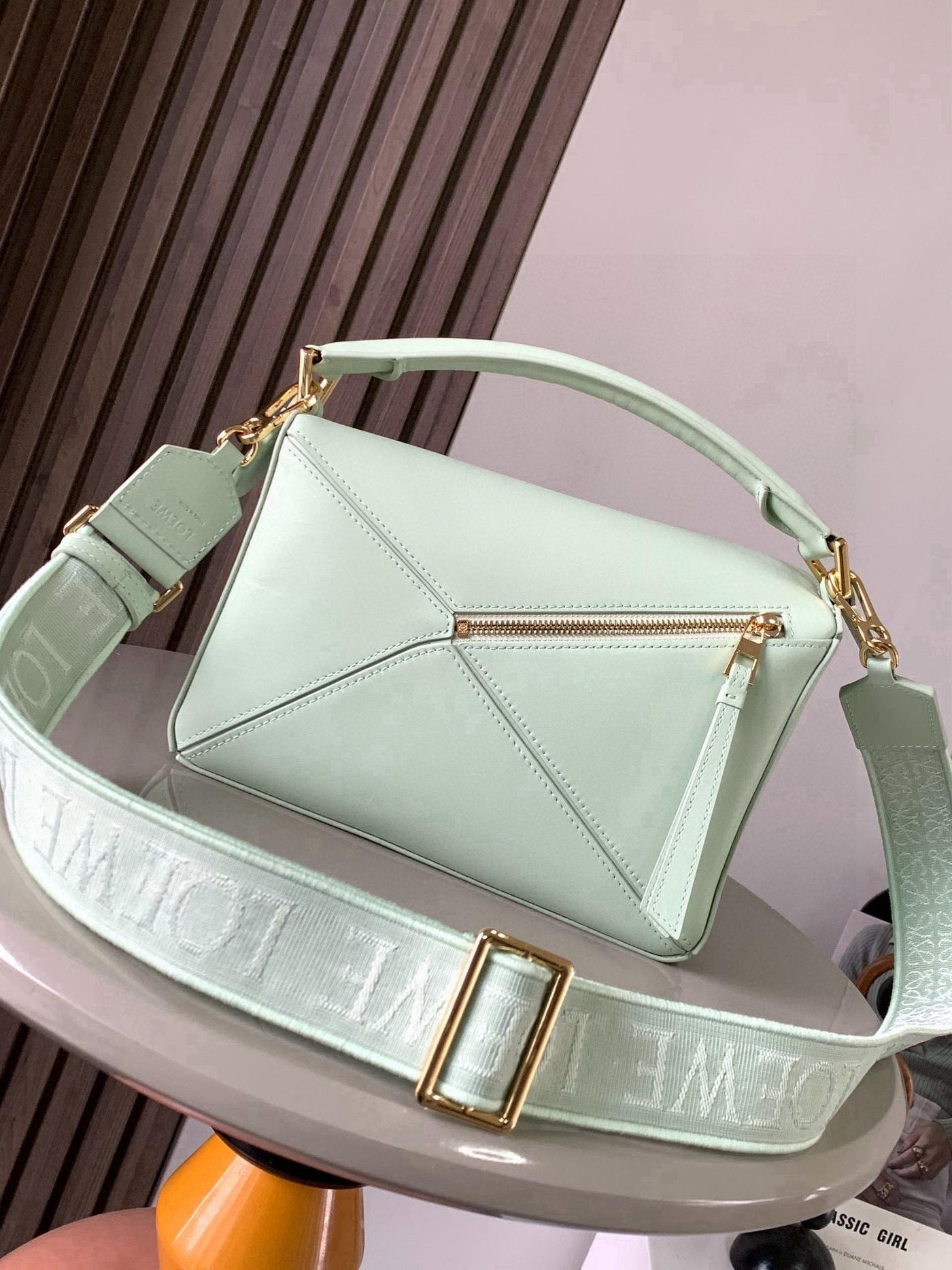 Alternative view of Loewe Puzzle Bag 24cm Light Mint Green Soft Nappa Calfskin
