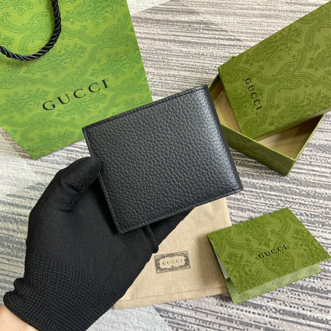 GUCCI Black Leather Logo Wallet - Image 9