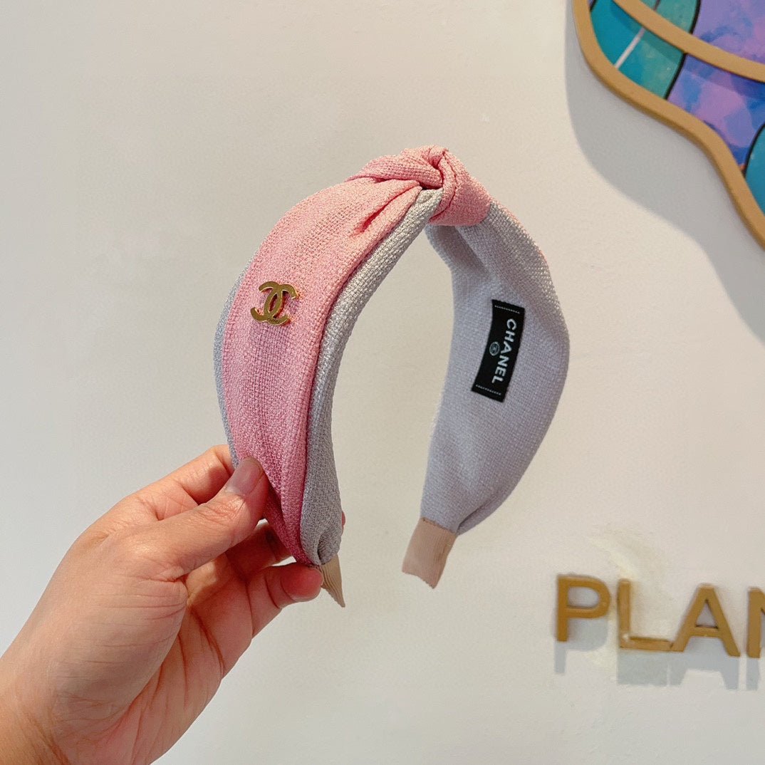Alternative view of CHANEL BLUSH PINK FABRIC HEADBAND 168554