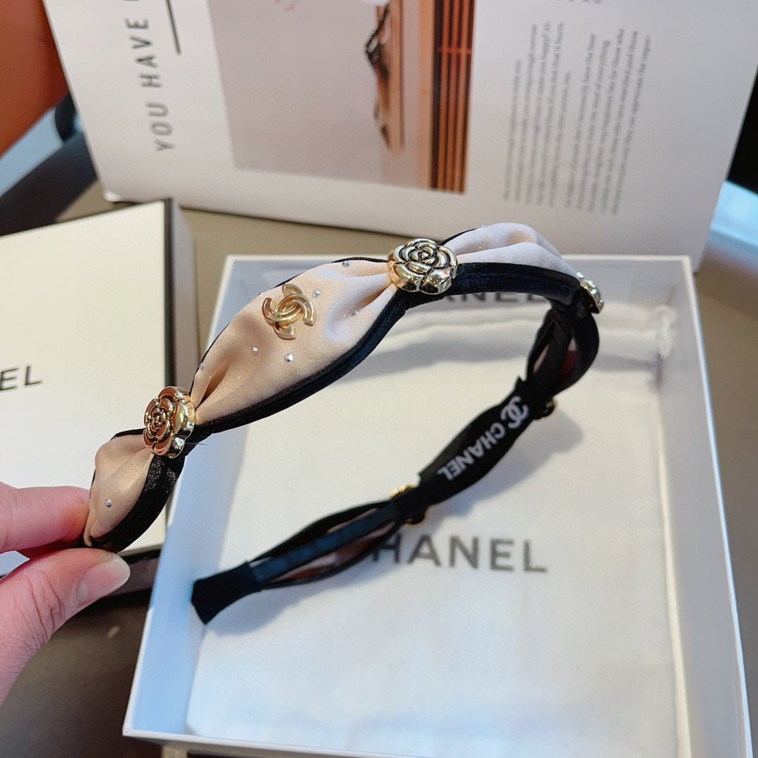 CHANEL LIGHT PINK SILK HAIRBAND 410836 - Image 3