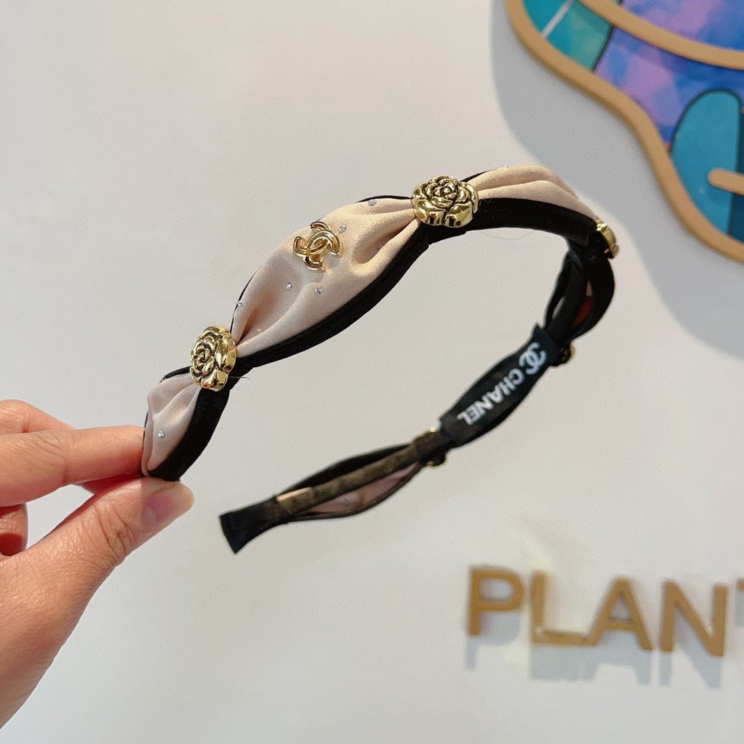 CHANEL LIGHT PINK SILK HAIRBAND 410836 - Image 7