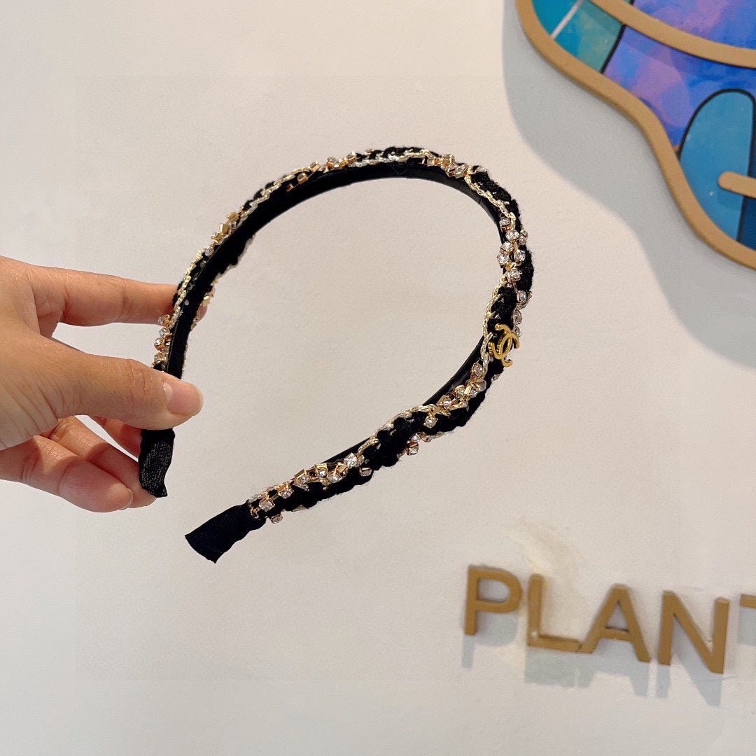 Chanel Chain Tweed Headband - Image 7