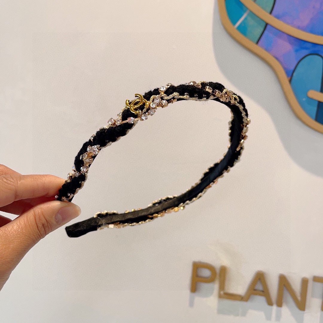 Chanel Chain Tweed Headband - Image 3