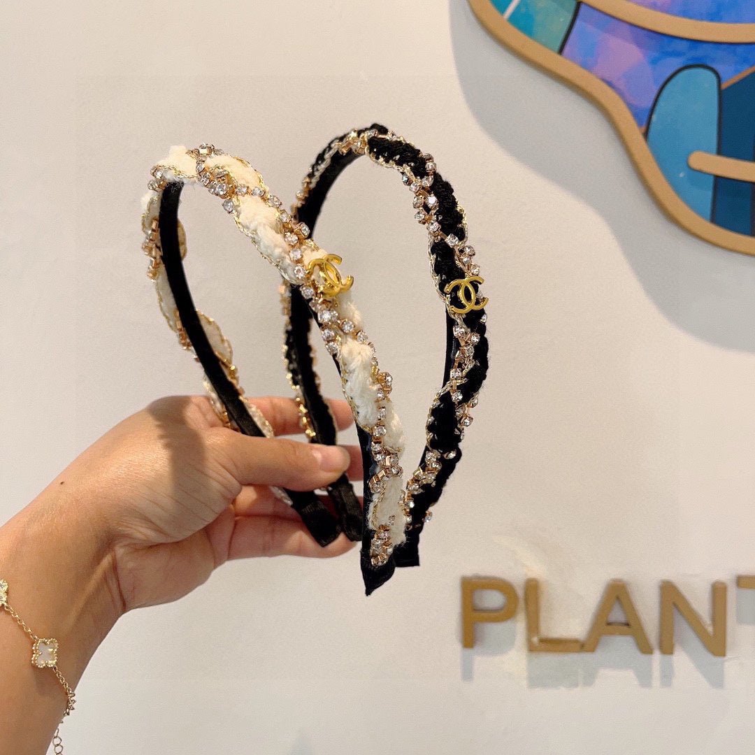 Chanel Chain Tweed Headband - Image 9
