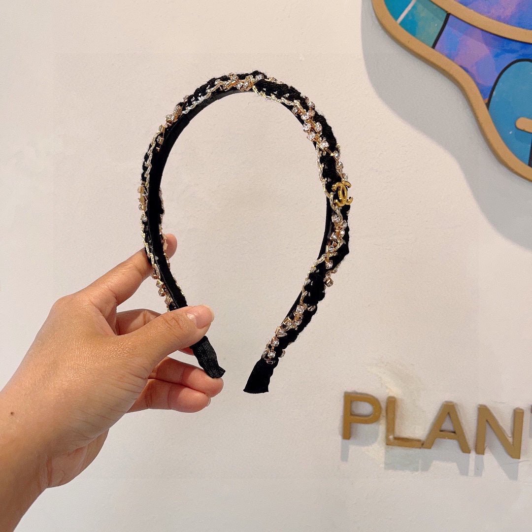 Chanel Chain Tweed Headband - Image 6