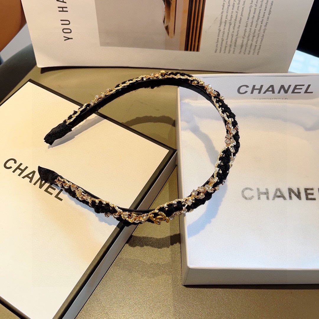 Chanel Chain Tweed Headband - Image 4