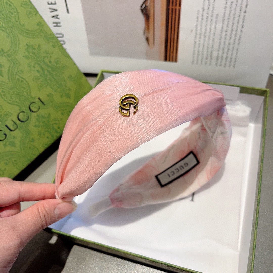Alternative view of GUCCI CHIFFON HEADBAND CREPE PINK 429327